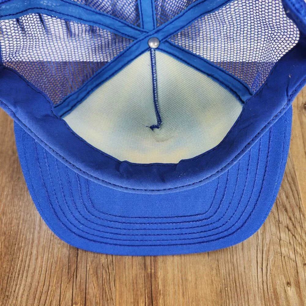 VTG 388th CRS Pro Line Trucker Hat Cap Blue Snapback Mesh Made In USA Military